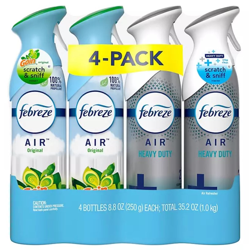 Febreze Air Effects Air Freshener Spray, 4 pk Polestar Tools & Supply