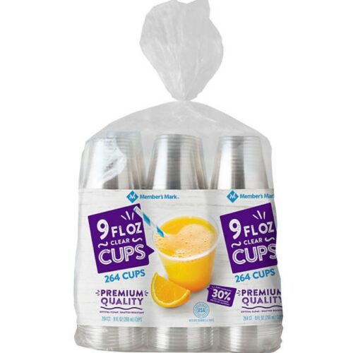 Member's Mark Clear Plastic Cups 9 oz., 264 ct.