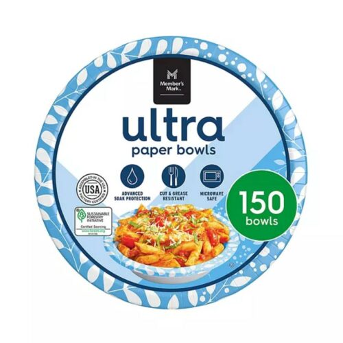 Member's Mark Ultra Soup/Salad Paper Bowls 20 oz., 150 ct.