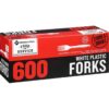 Member's Mark White Plastic Forks, Heavyweight 600 ct