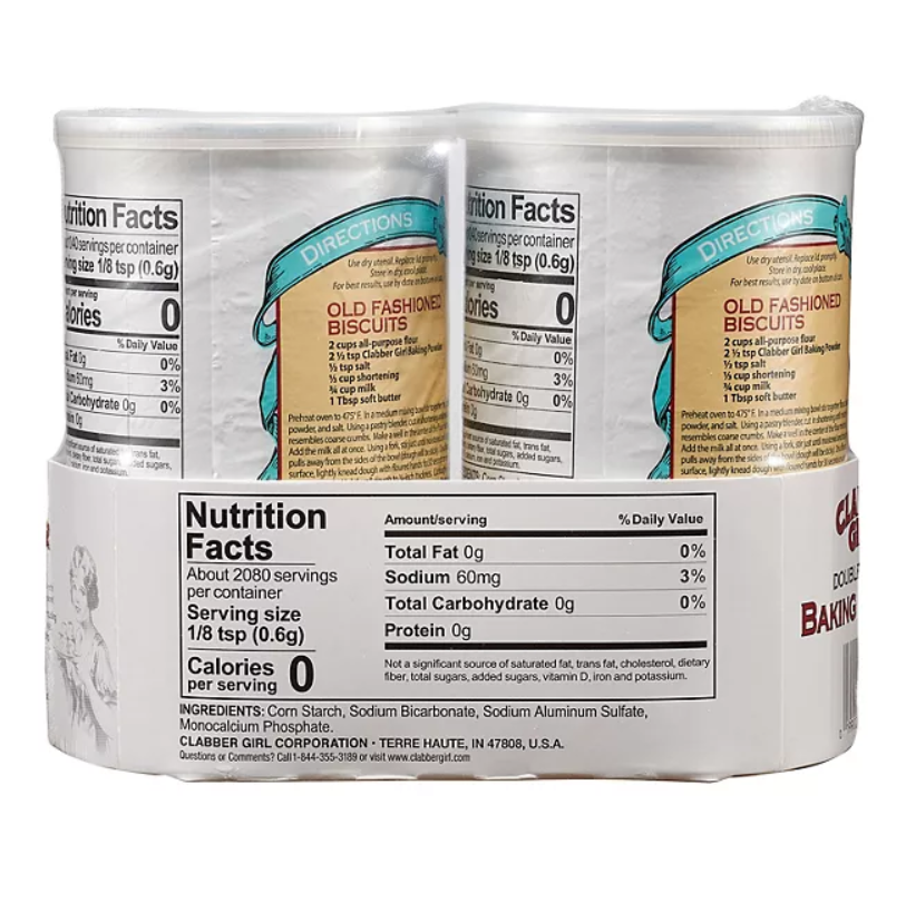 Clabber Girl Baking Powder (22 Oz., 2 Pk.) Polestar Tools & Supply