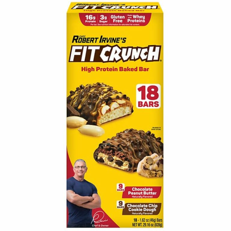 Chef Robert Irvine's FITCRUNCH High Protein Baked Bars, Variety Pack 18 ct.