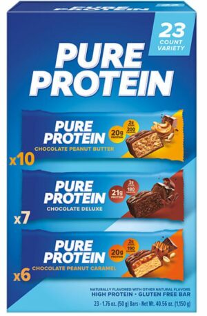 Pure Protein Bars Gluten Free, Chocolate Variety Pack 23 ct.